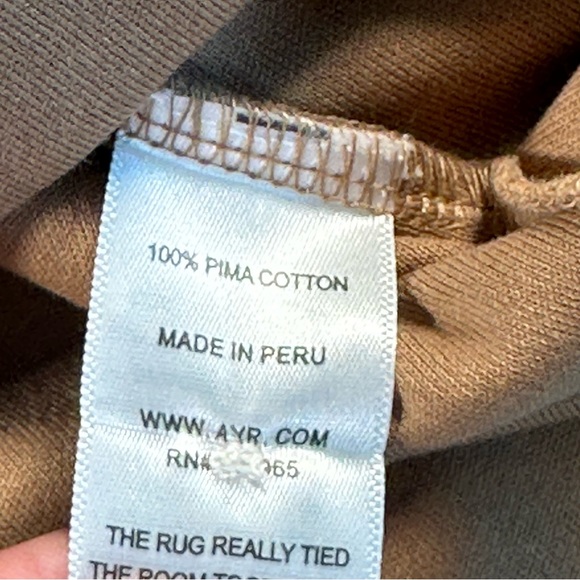 Women's Tan Long Sleeve Polo Shirt - Picture 8 of 12